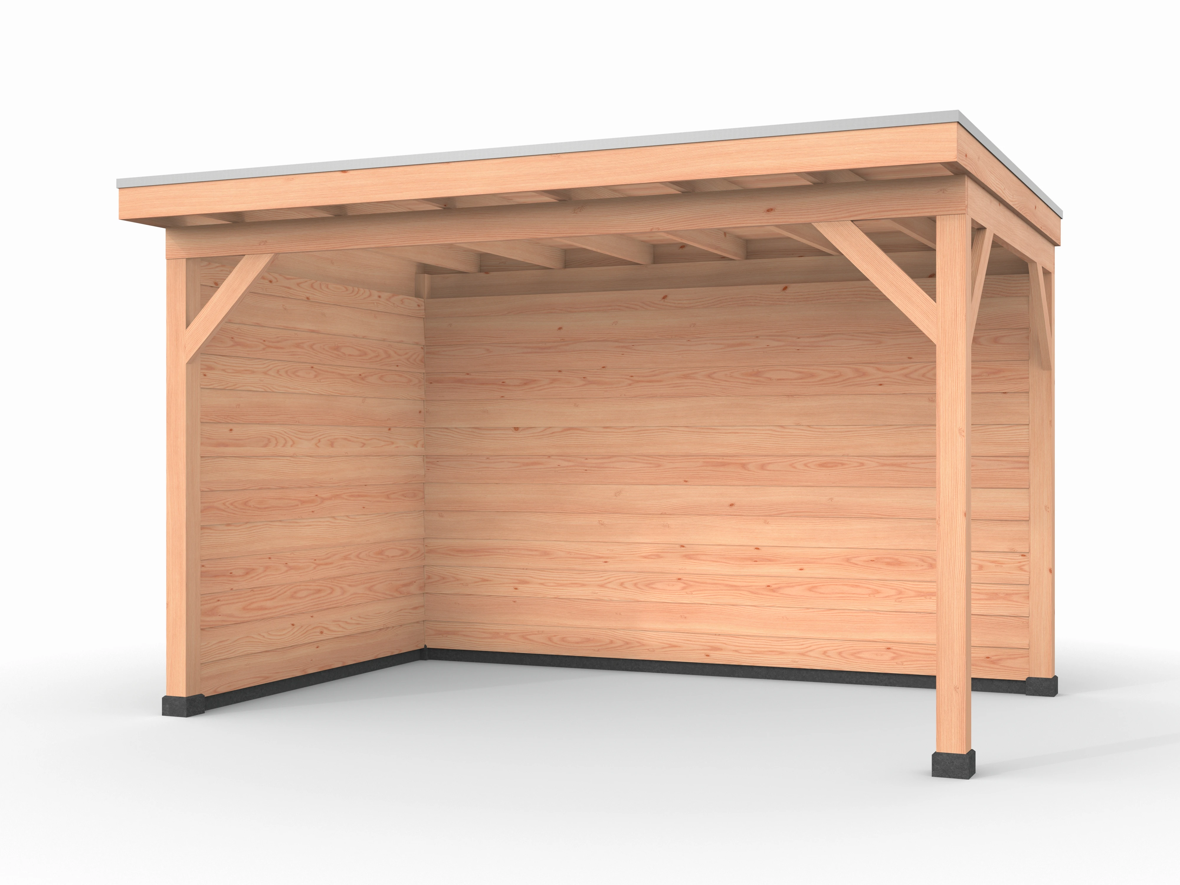 Douglas overkapping, 400 x 250, met achterwand en zijwand, Westwood Comfort - Afbeelding 1